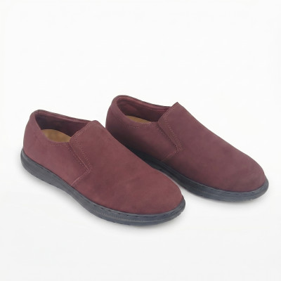 Maroon Casual Semi-Formal Suede Leather Shoe for Men